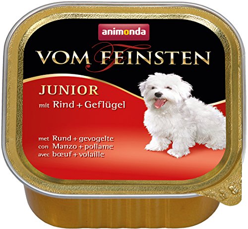 Animonda vom Feinsten Junior 82620 Rind+Geflügel 22 x 150 g Schale – Hundefutter