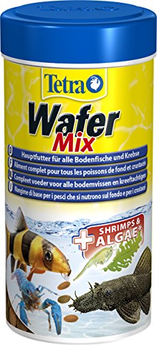 TetraWafer Mix Hauptfutter (in Waferform für alle Bodenfische und Krebse, ausgewogenes Premiumfutter mit Shrimps, Spirulina-Algen für verbessertes Immunsystem), 250 ml Dose