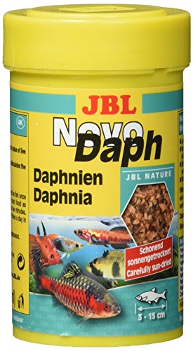 JBL Leckerbissen für Aquarienfische, naturgetrocknete Wasserflöhe 100 ml, NovoDaph 30700