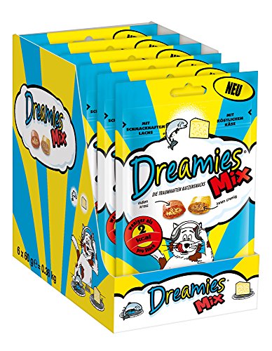 Dreamies Mix mit Lachs & Käse 6 x 60g