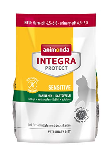animonda Integra Protect Katze Sensitive,  Diät Katzenfutter,  Trockenfutter bei Futtermittelallergie, Kaninchen + Kartoffeln, 1,2 kg