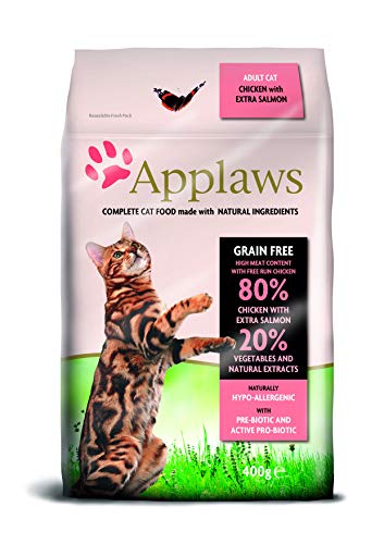 Applaws Katze Trockenfutter mit Hühnchen & Lachs, 1er Pack (1 x 400 g)