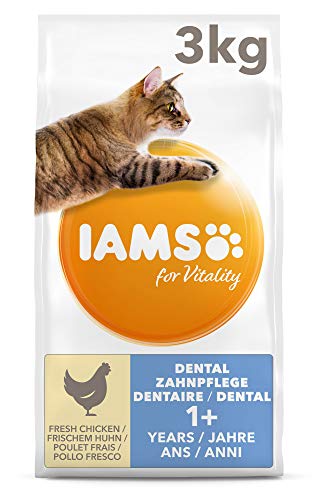 IAMS for Vitality Adult Katzenfutter trocken Dental mit frischem Huhn 3kg