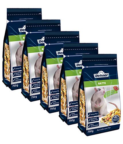 Dehner Premium Nagerfutter, Rattenfutter, 5 x 750 g (3.75 kg)
